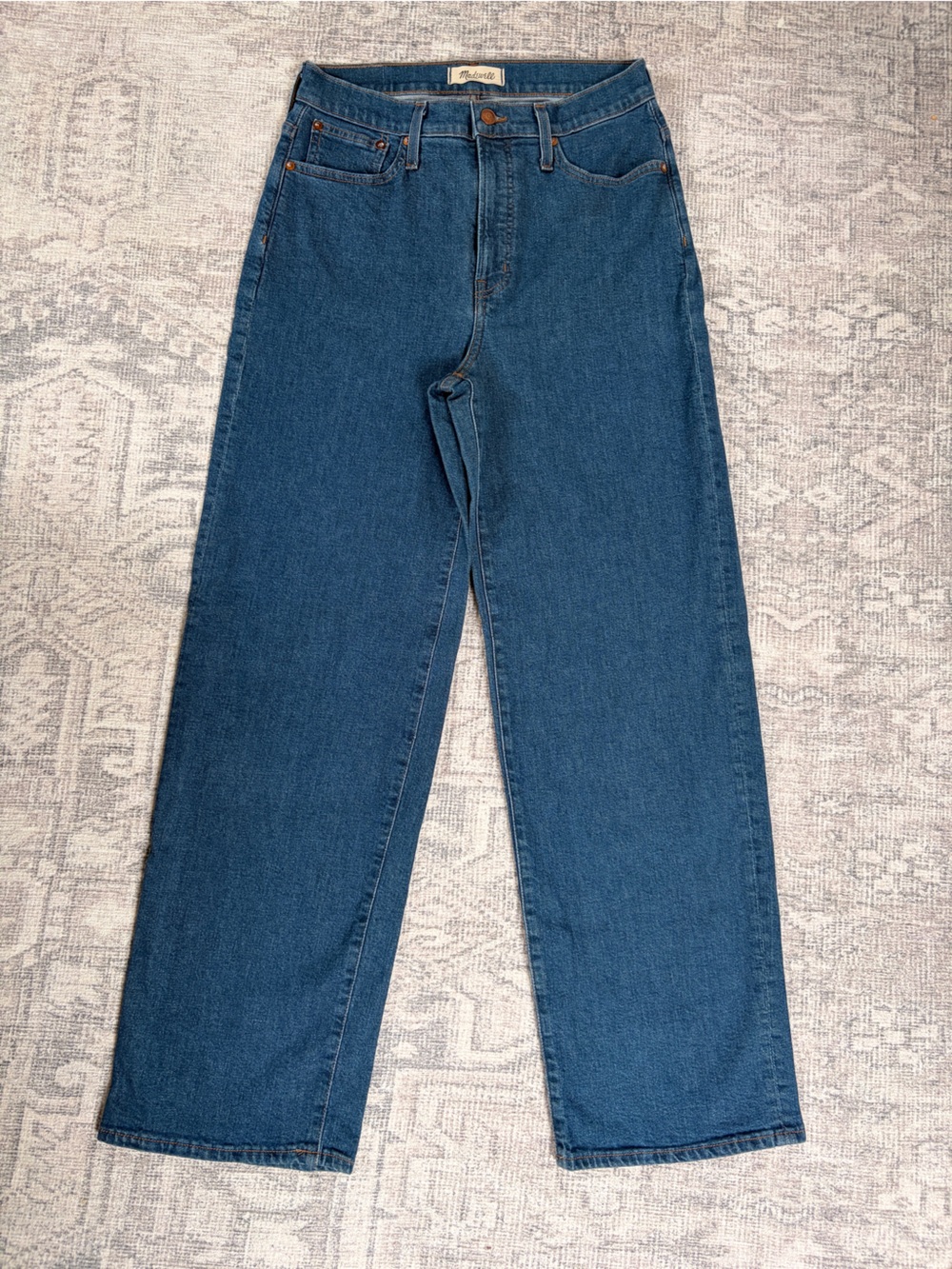 Madewell Dark Blue Wide Leg Jeans